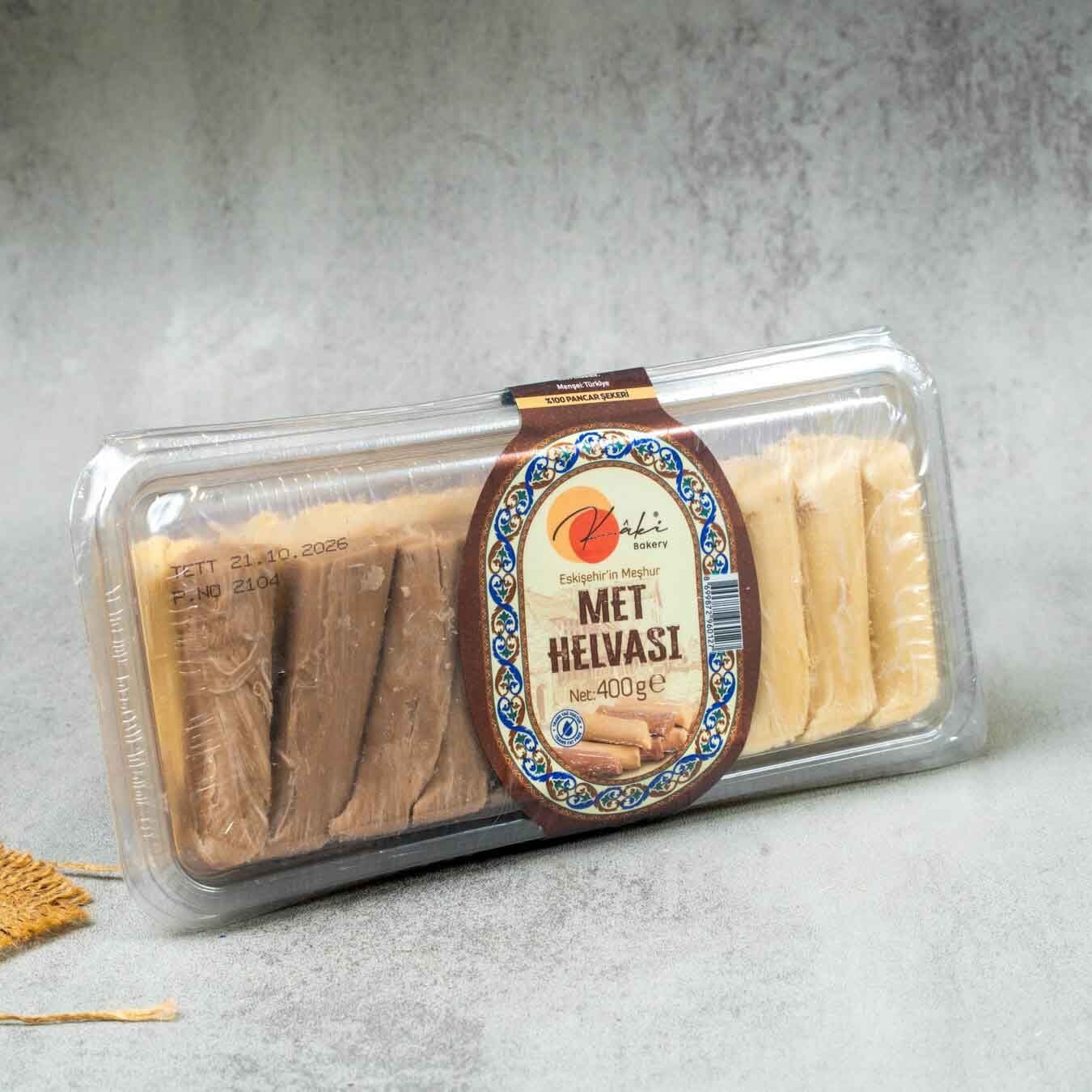 Kaki Met Helvası 400 g | Geleneksel Lezzet, Lif Lif Doku ve Tahinli Tat