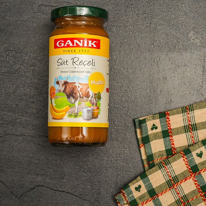 Ganik İnek Sütlü Muz Reçeli 270 g | Yumuşak Muz Aroması, Sütlü Doku ve Tatlı Dengesi
