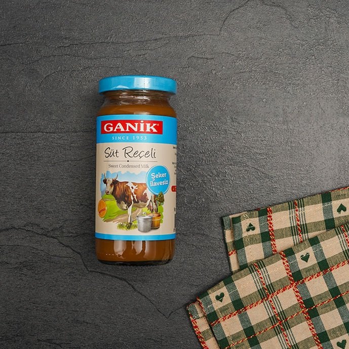 Ganik Şeker İlavesiz İnek Sütü Reçeli 270 g | Doğal Süt Tadında, Yoğun Kıvam ve Geleneksel Lezzet