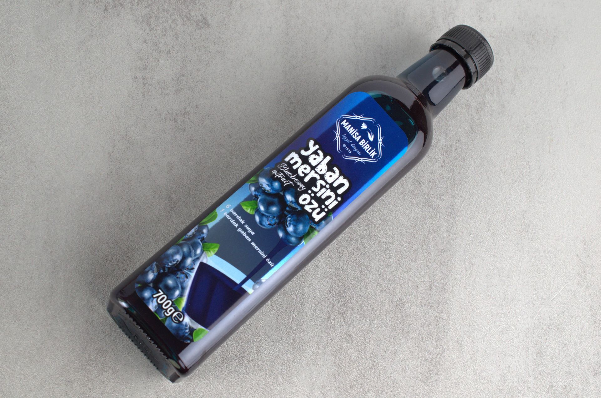 Manisa Birlik Yaban Mersini Özü – 700 g | Yoğun Meyve Konsantresi, Doğal Aroma ve Zengin Tat