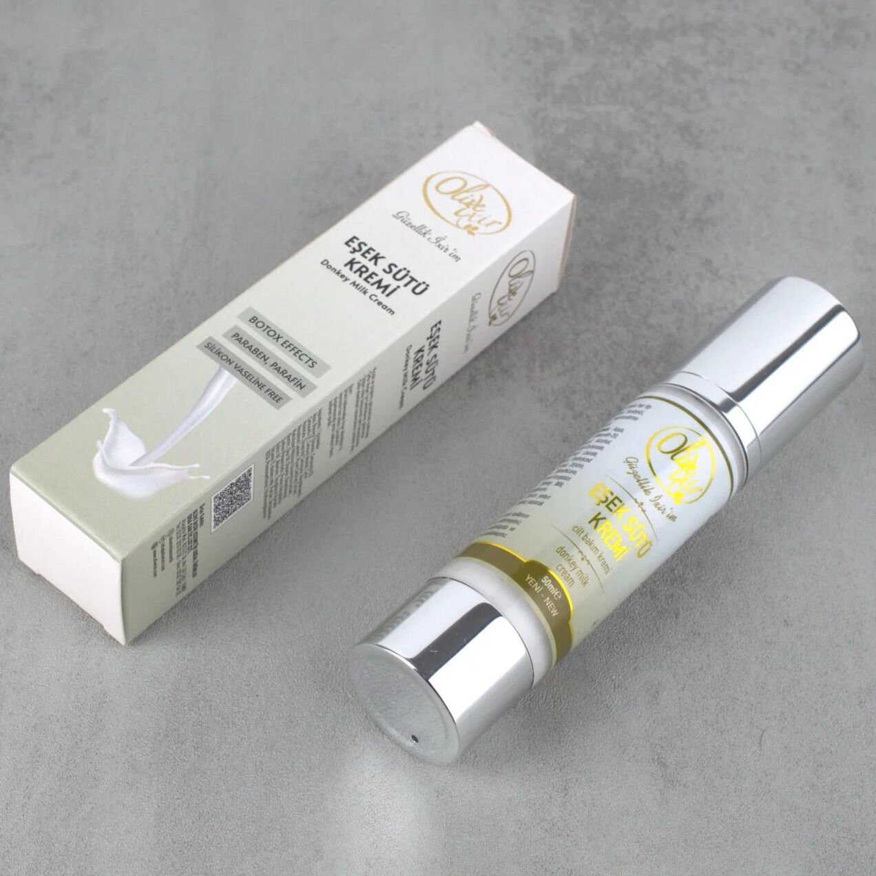 Olive İxir Eşek Sütü Kremi (50 ml) | Nemlendirici Doku, Besleyici Formül ve Yumuşak Cilt Hissi