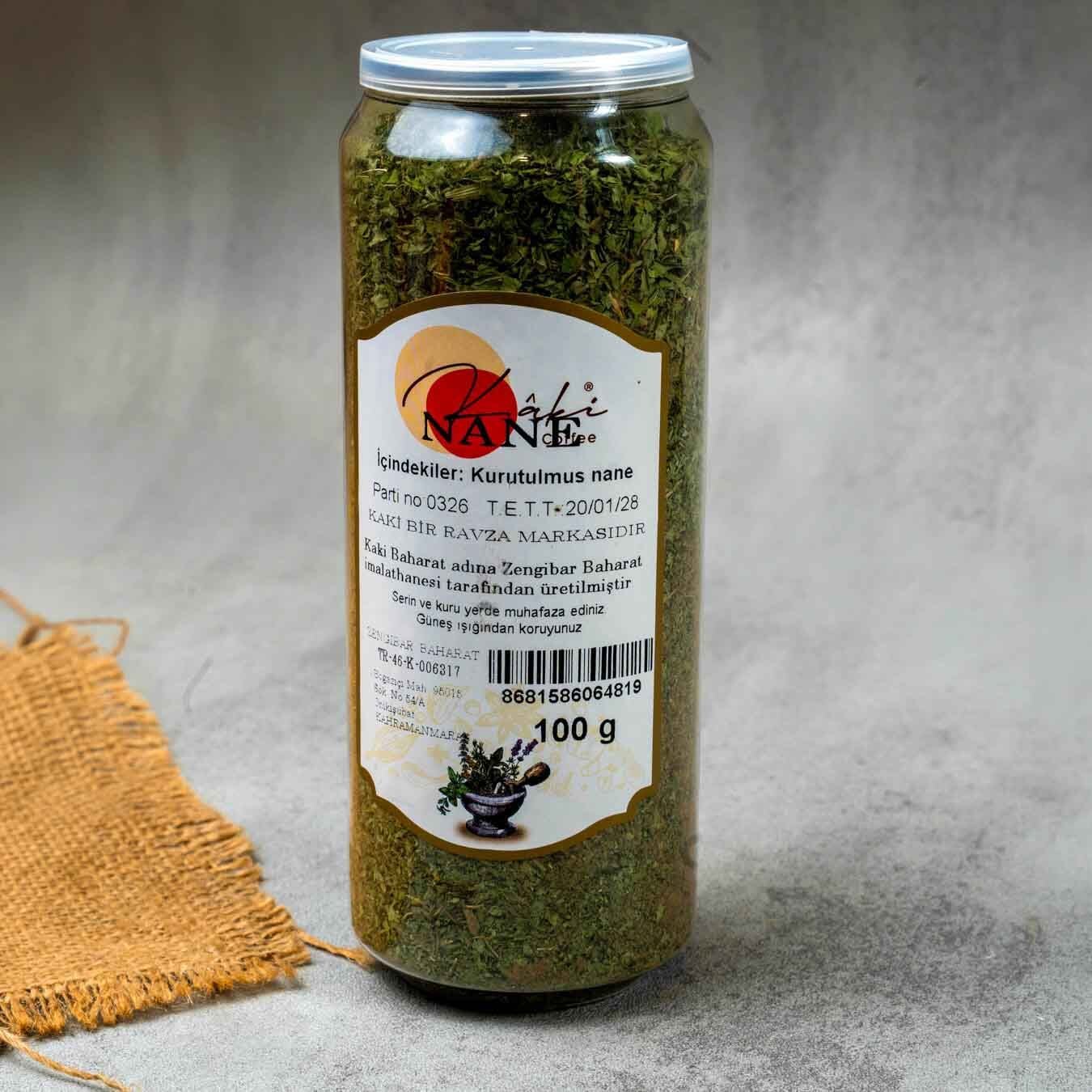 Kaki Kuru Nane 100Gr | İnce Kıyım Yapısı, Ferah Aroma ve Katkısız Bitki Lezzeti