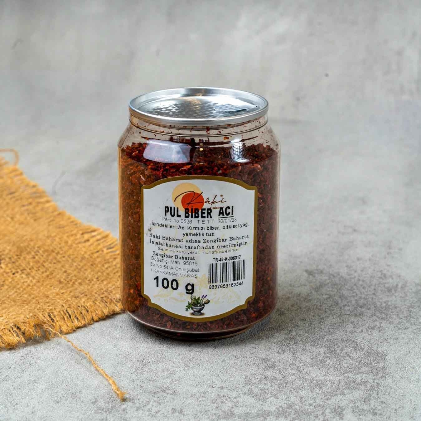 Kaki Pul Biber (Acı) 100Gr | Keskin Tat Sevenlere Katkısız Baharat