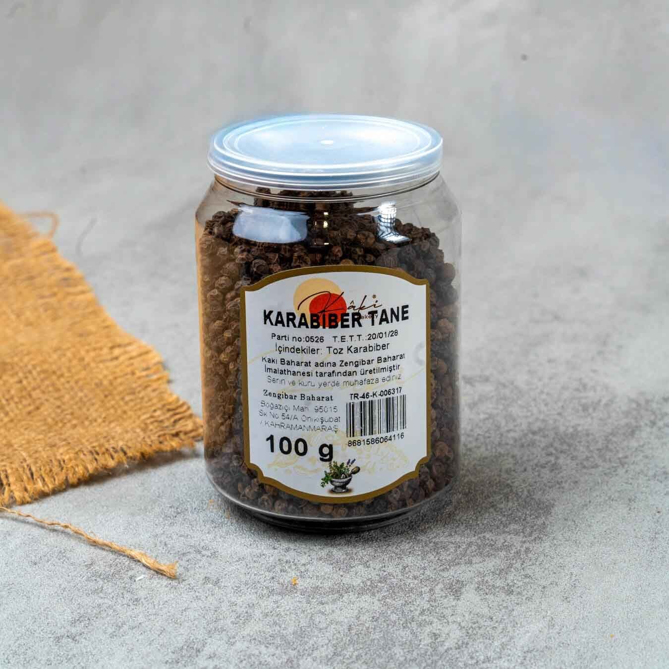 Kaki Tane Karabiber 100Gr| Doğal Taneler, Dengeli Keskinlik ve Saf Aroma