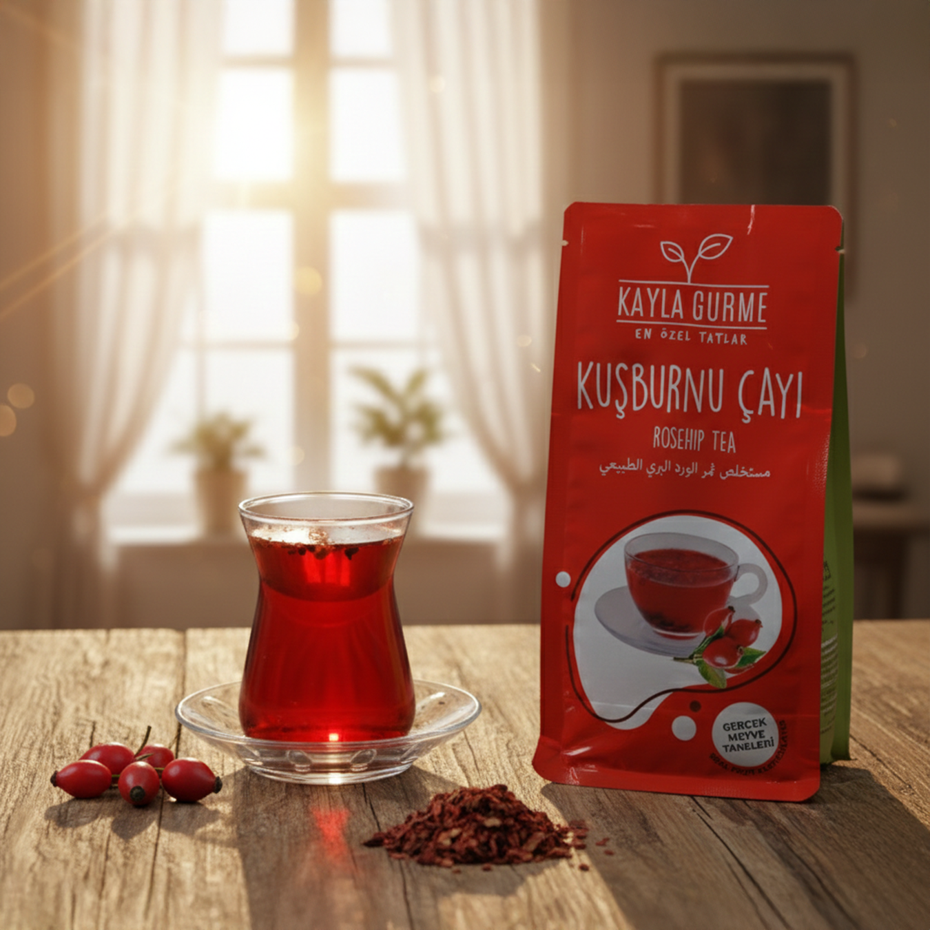 Kayla Gurme Kuşburnu Çayı | Gerçek Meyve Taneli, Dengeli ve Keyifli İçim