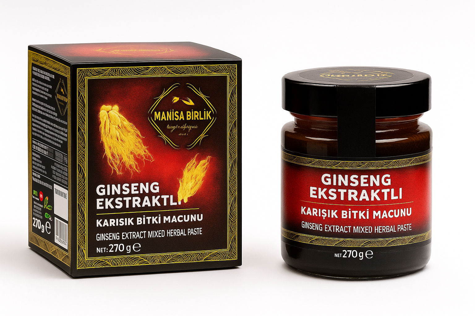 Manisa Birlik Ginseng Ekstraktlı Karışık Bitki Macunu 270 g | Geleneksel Formül, Yoğun Kıvam