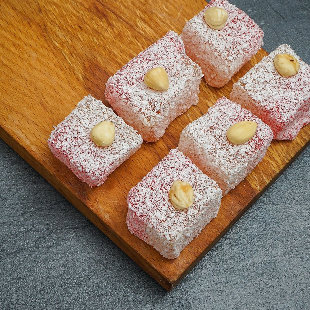 Gül Aromalı Fındıklı Hindistan Cevizli Lokum