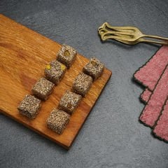 Kahveli Damla Sakızlı Çifte Kavrulmuş Lokum