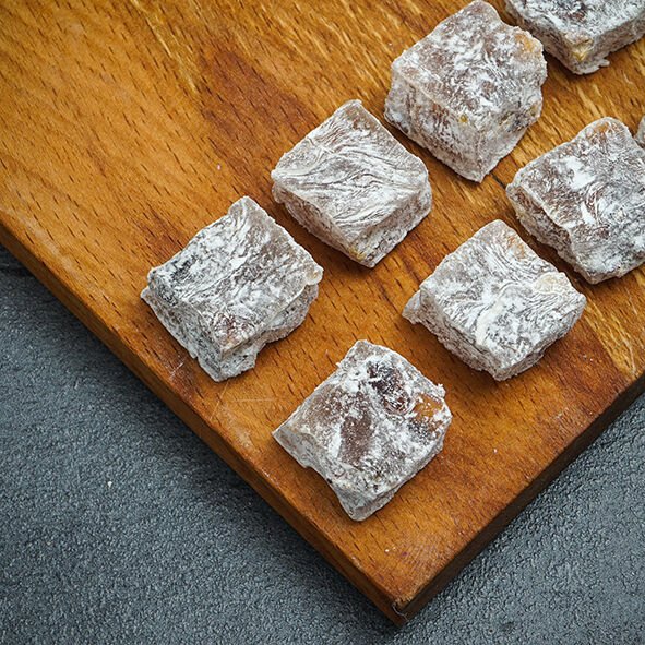 Sade Pudralı Çifte kavrulmuş Lokum